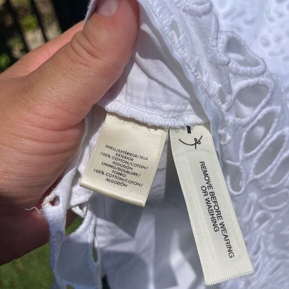 Ann Taylor Scalloped Eyelet Cotton Dress NWT - Picture 7 of 8